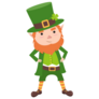 Simple Cartoon Leprechaun Character Standing