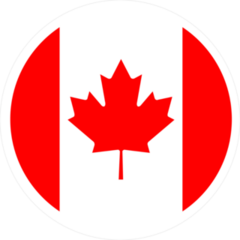 Simple Circle Canada  Flag Sticker