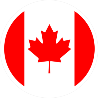 Simple Circle Canada  Flag Sticker