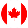 Simple Circle Canada  Flag Sticker