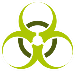 Simple Clean Poison Logo In Green Sticker