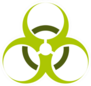 Simple Clean Poison Logo In Green Sticker