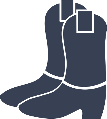 Simple Cowboy Boots Sticker