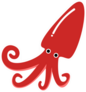 Simple Cute Squid logo sticker