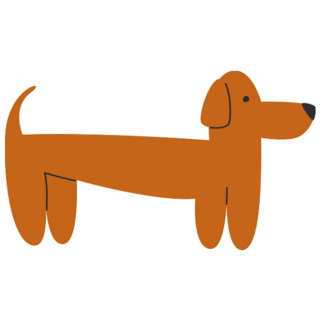 Simple Dachshund Sticker