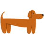 Simple Dachshund Sticker