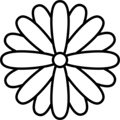 Simple Daisy Icon Sticker