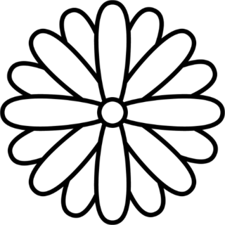 Simple Daisy Icon Sticker