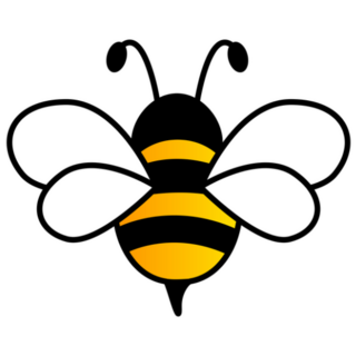 Simple Design of Yellow and Black Bee