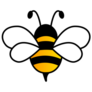 Simple Design of Yellow and Black Bee