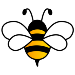 Simple Design of Yellow and Black Bee