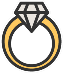 Simple Diamond Ring Sticker