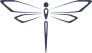 Simple Dragonfly Outline Sticker