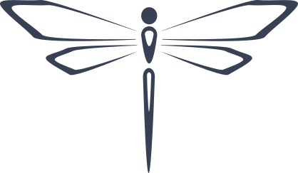 Simple Dragonfly Outline Sticker