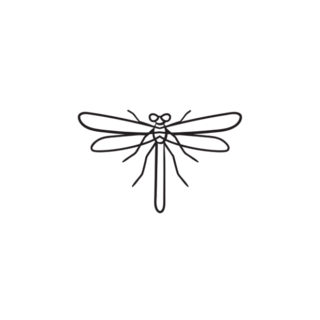 Simple Dragonfly Transfer Sticker