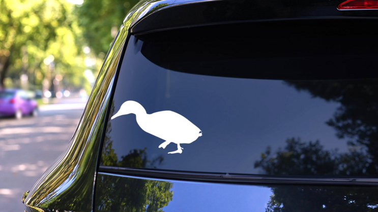 Simple Duck Sticker on a Rear Car Window (New) example