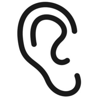 Simple Ear Icon Sticker