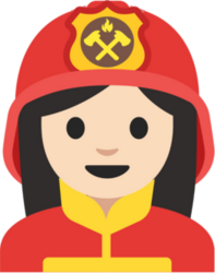 Simple Female Firefighter Sticker