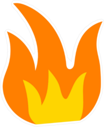 Simple Fire Drawing Sticker