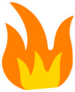 Simple Fire Drawing Sticker