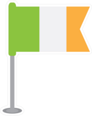 Simple Flag Of Ireland Sticker