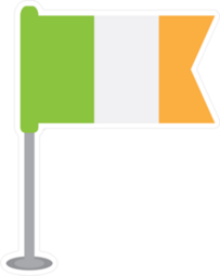 Simple Flag Of Ireland Sticker