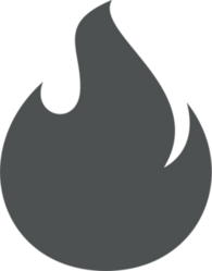 Simple Flame Icon Fire Sticker