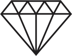 Simple Flat Diamond Sticker