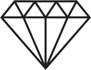 Simple Flat Diamond Sticker