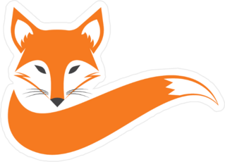 Simple Fox And Tail Sticker
