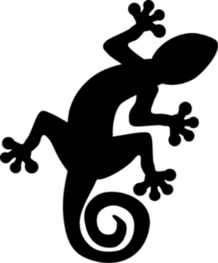 Simple Gecko Lizard Silhouette Sticker