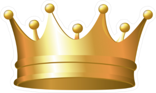 Simple Gold Crown Sticker