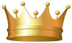 Simple Gold Crown Sticker