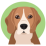 Simple Green Beagle Sticker