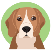 Simple Green Beagle Sticker