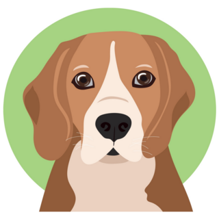 Simple Green Beagle Sticker