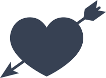 Simple Heart With Arrow Sticker