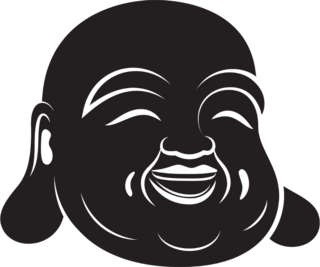Simple Laughing Buddha Sticker
