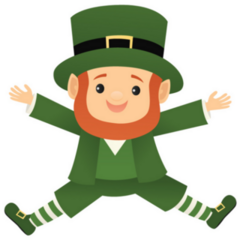 Simple Leprechaun Leaping Into The Air