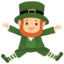 Simple Leprechaun Leaping Into The Air