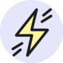 Simple Lightning Bolt Glow Sticker