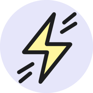 Simple Lightning Bolt Glow Sticker