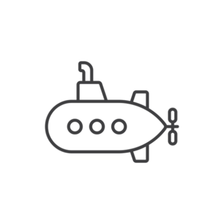 Simple Little Submarine Transfer Sticker