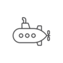 Simple Little Submarine Transfer Sticker