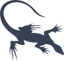 Simple Lizard Gecko With Long Toes Sticker