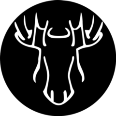 Simple Moose Black Sticker 