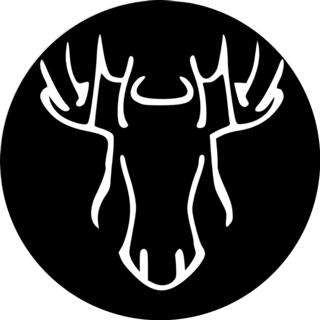 Simple Moose Black Sticker 