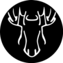 Simple Moose Black Sticker 