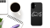 Simple Motorcycle Sticker on a Phone (New) example
