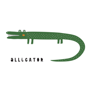 Simple Nursery Alligator Sticker